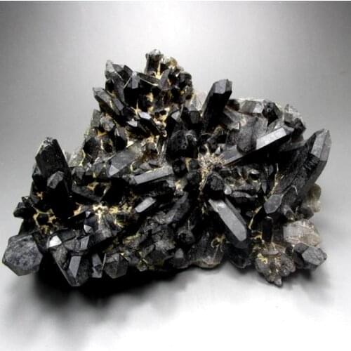 1880g Black Quartz Cluster - crystals and stones healing Mineral specimen Home Decor feng shui decoration