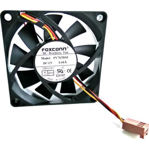 FOXCONN PV763DJ4 12V 0.6A 7CM 7015 3wire fan