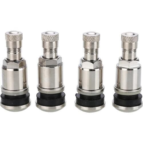 4pcs 45mm*11mm Metal Tyre Valve Bolt In Stem Alloys Wheels Chrome Car Wheel Tyre Valve Bolts Car Accessories