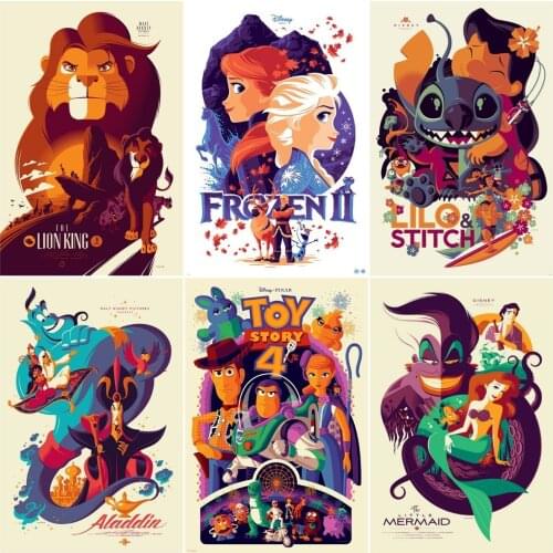 5D DIY Diamond Painting Cartoon Disney Marvel Anime Movie Poster Diamond Embroidery Full Diamond Mosaic Wall Decor Gift