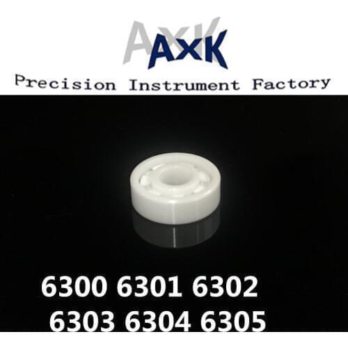 Axk Limited 2019 Hot Free Shipping 1pcs High Quality 6300 6301 6302 6303 6304 6305 6306 Full Zro2 Ceramic Ball Bearing Zirconia