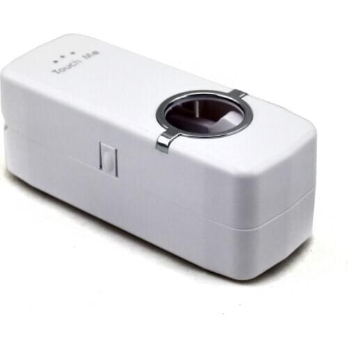 White Automatic Toothpaste Dispenser 5Toothbrush Holder Set Bathroom Wall Mount