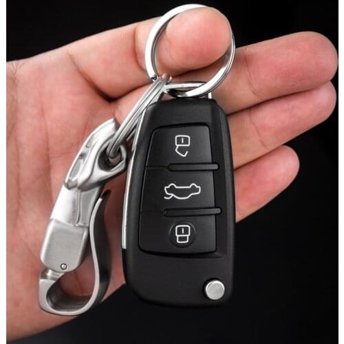 304 Stainless Steel Car Key Chain Waist Hanging Creative Leopard Shape Men Belt KeyChain Buckle Key Ring Holder Fathers Day Gift