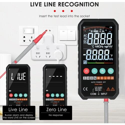 FY107B/FY107C Digital Multimeter 6000 Counts Professional Multimeter AC/DC Voltage Resistance Capacitance Frequency Tester