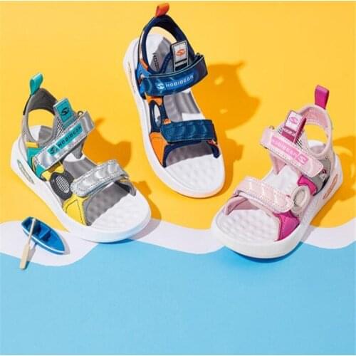 Childrens sandals 2021 summer new girls' fashion leisure open toe beach sandals boys' soft sole antiskid sports sandals