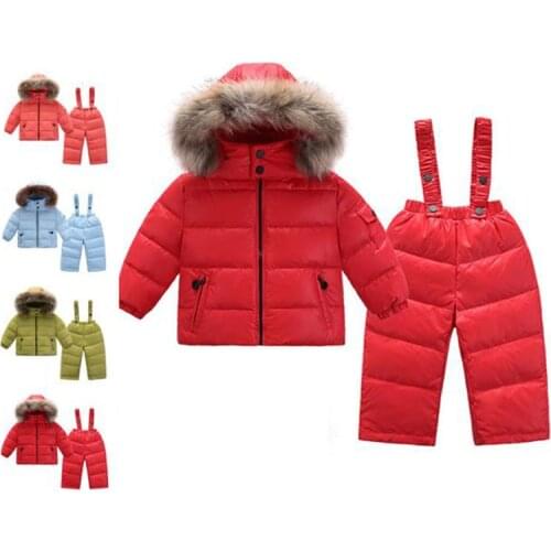 Childrens suit winter childrens down ski set