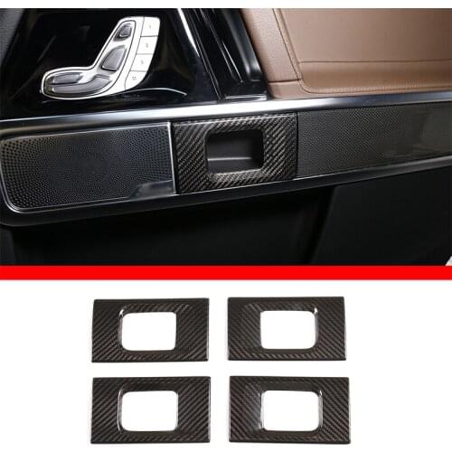 For Mercedes-Benz G-Class W463 G500 G63 2019-2020 Real Carbon Fiber Interior Door Bowl Cover Trim Car Sticker Car Accessories