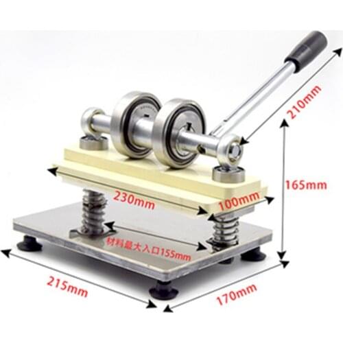 Double Wheel Hand Leather Cutting Machine Photo Paper PVC/EVA Sheet Cutter DIY Leather Die Cutting machine Punching Manual Press