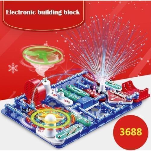 Electronics kid electronic building block circuit assembly science experiment physics DIY Educational Toys 3688 set