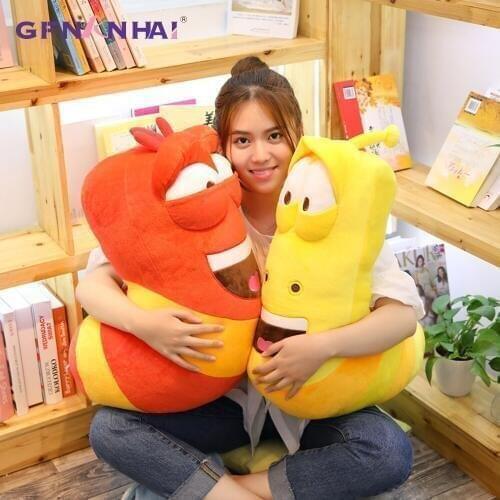 Hot Anime Movie Giant Size Insect Slug Creative Larva Plush Toy Stuffed Soft Cartoon Pillow Children Kids Christmas Present