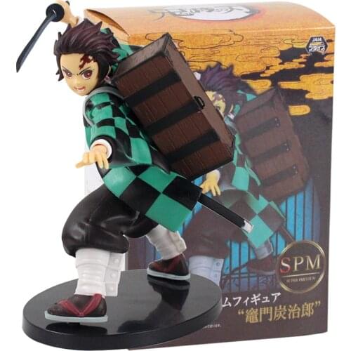 18cm SPM Demon Slayer Figure Toy Tanjirou Kamado with Sword Anime Model Dolls