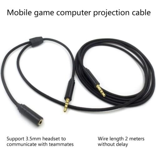 1Pc Chat Link Audio Adapter Cable for 3.5mm 1 Female to 2 Male Adapter Cable for X Box One/PS4/Switch Gaming Accessories