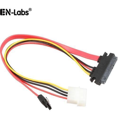 70CM 6Gb/s SATA3 15pin to SATA 7pin +IDE Molex 4Pin Power / Data Combo Cable for PC SATA 3.0 SATAIII 6Gbps Hard Drive Disk,SSD