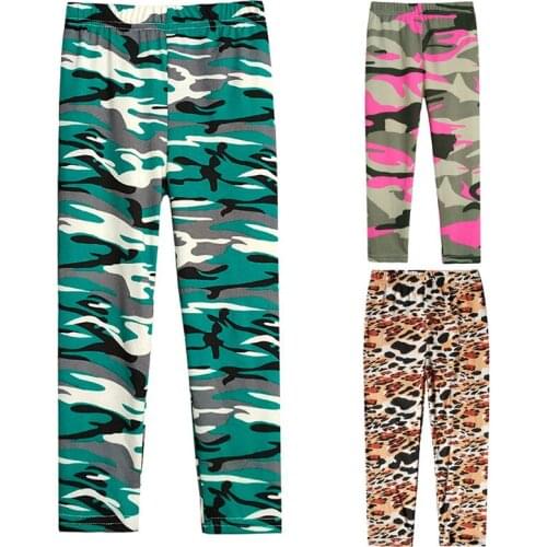 Girls Legging Spring Summer Camouflage Print Pants Kids Thin Breathable Slim-fit Trousers Children Elastic Waist Leggings 3 5 7Y