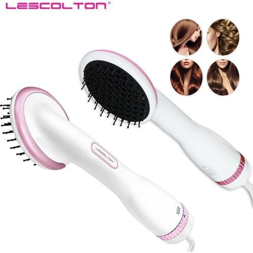 Lescolton One Step Hair Dryer Multifunctional Air Paddle Styling Brush Negative Ion Generator Comb Hair Blower Straightener