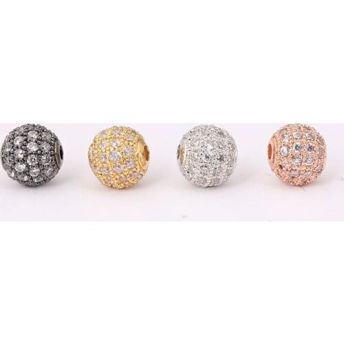 KANGKANG 2018 Hot Selling pave CZ 4 color Ball Jewelry Accessories de bijoux Smykker