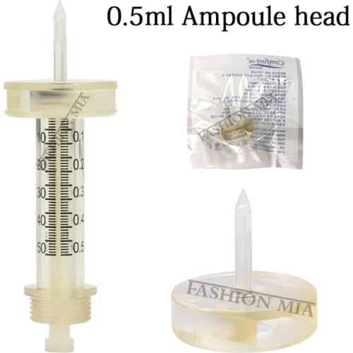 0.5ml Disposable Ampoule Syringe Needle Hyaluronic Acid Pen Injection Parts High Pressure Atomizer Injected Head Safe Anti-aging