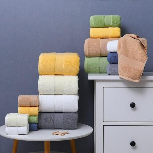 Towel cotton suit bath towel three-piece 665GSM thickened export gifts