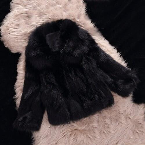 Fluffy Faux Fur Coat Winter Women Long Sleeve Thick Warm Overcoat Femme Faux Fox Fur Coats Elegant Outwear 2021 Women Jacket