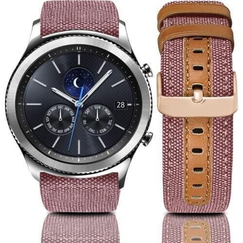 22mm 20mm Canvas Nylon Strap For Samsung Galaxy Watch 3 45mm 41mm Gear S3 Band For Galaxy 46mm 42mm Active 2 44mm 40mm Watchband
