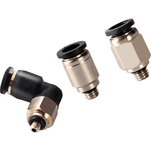 5PCS 3mm 4mm 5mm 6mm M3 M4 M5 M6 1/8" BSP Male Thread Hose Tube One Touch Air Pneumatic Pipe Fitting Push In Quick Connector