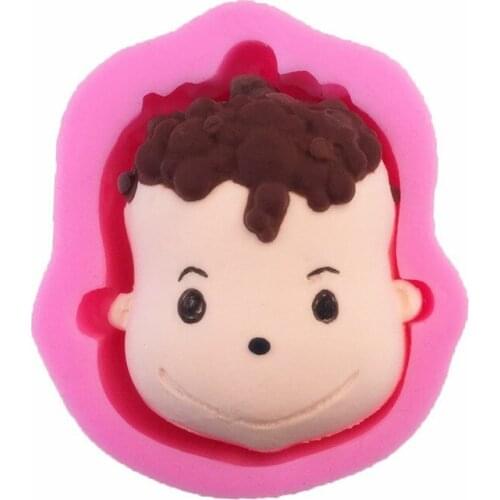 3D Boy Avatar Shape Silicone Mold Cake Chocolate Molds Cookies Pastry Pudding Ice Cube Mould Wedding Decoration DIY Baking Tools
