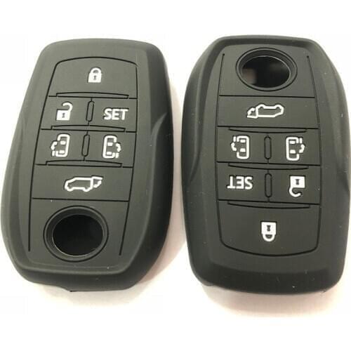 Silicon Rubber Remote Guard Protective Cap Shell For Toyota 30 alphard/vellfire 30 Sienna Previa RAV4 FOB Smart Key Holder Case