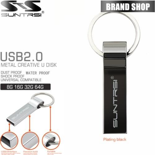 Suntrsi USB Flash Drive 128GB 64GB 16GB 8G pendrive 32G Pen drive waterproof u-disk 2.0 memoria usb stick gift for PC
