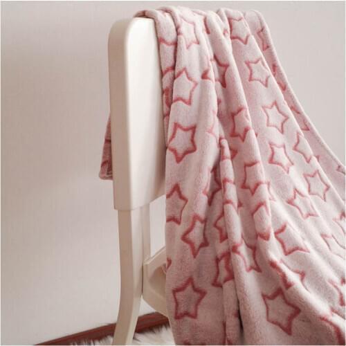 Super Soft Star Flannel Blanket for Sofa Car Winter Autumn Warm Baby Throw Blanket Office Nap Blanket Bedding