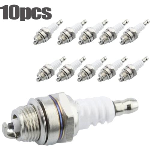 10Pcs Spark Plug L7T For Stihl Hedge Trimmer Lawnmover Blower Chainsaw Stihl L7T Spark Plug Two-stroke Chain Saw Accessories