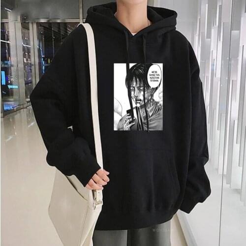 Harajuku Anime Attack On Titan Manga Graphic Hooded Sweatshirts Women Funny Cartoon Comics Costumes Male Winter Fashion Hoodies
