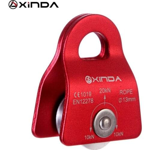20KN or 4500lbs General Purpose Mobile Pulley for Rock Tree Climbing 13mm Rope