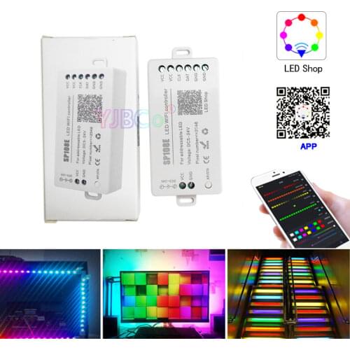 Magic Wifi LED Controller SP108E RGB pixels LED Strip Modules Light Smart APP Wireless Control IOS 10/Android 4.4 DC5V 12V 24V