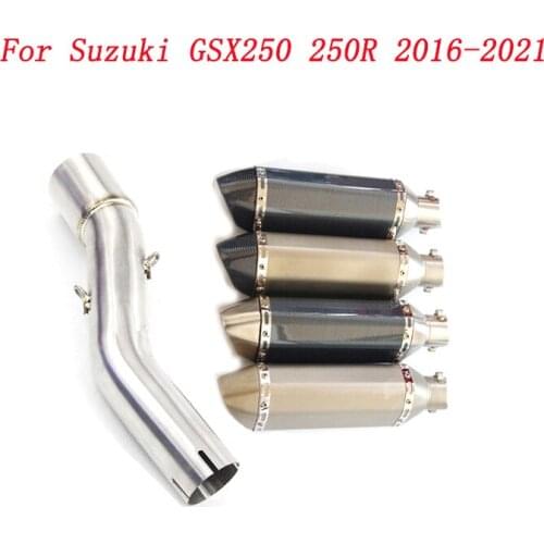Escape Motorcycle Exhaust Mid Link Pipe And 51mm Muffler Stainless Steel Exhaust System For Suzuki GSX250 250R 2016-2021