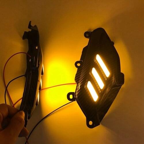 Motorcycle Rear Side Protective Cover with LED Cover Trim for Yamaha NMAX Nmax 155 2017-2020