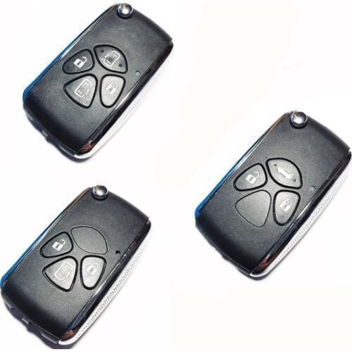 Replacement 3/4 Button Remote Case Cover Fob for Toyota Avalon Corolla Matrix Modified Flip Folding Key Shell Toy43 Blade