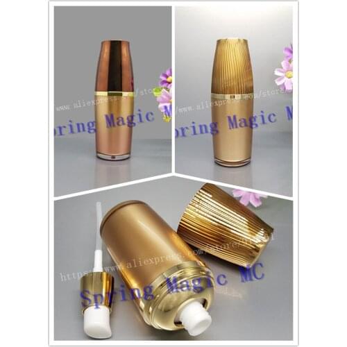 50ml Gold Acrylic Lotion bottle For press pump or sprayer cosmetic container Eye cream Bottles,Empty plastic cosmetic bottle