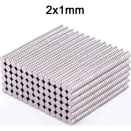 10/20/50/100pcs Neodymium Magnets 2mm x 1mm Round Rare Earth Ring Disk Strong Craft Magnets N35