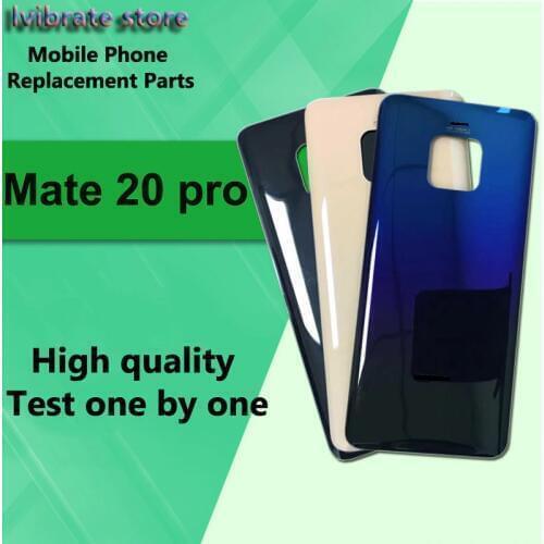 100%New glass Battery Back Rear Cover Door Housing For Huawei Mate 20 pro Battery Cover Mate20 pro back shell mate20pro repair
