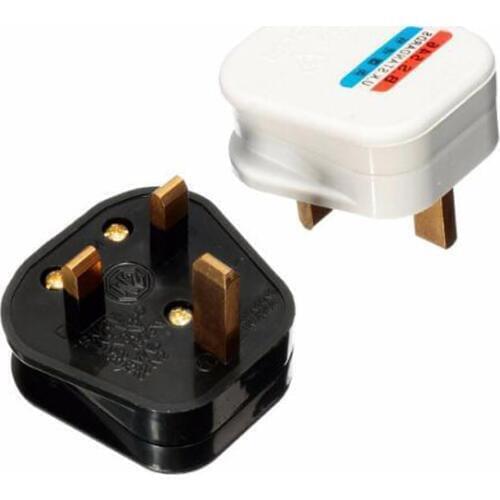 3 Pin 13A 13 AMP UK Plug Mains Top Appliance Power Socket Fuse Adapter Household - Black