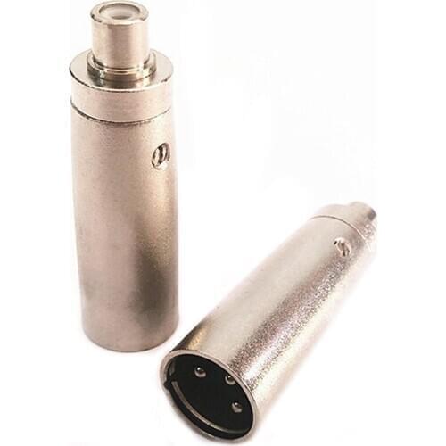 3 Pins XLR Plug Male to RCA Female Audio Jack Adapter Connector Applied on Microphone Amplifier