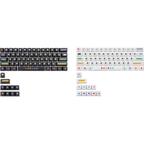 71 Keys/Set Dots Keycaps Profile PBT Key Caps for MX Switch GK61 GK64 Anne Keyboard Dye Sublimation