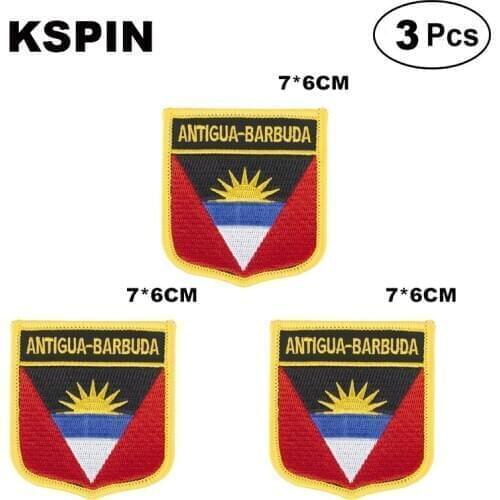Antigua Shiled Shape flag patches national flag patches for Cothing DIY Decoration