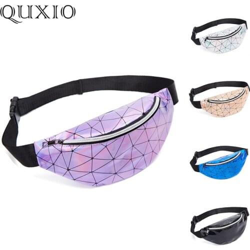 Diamond Lattice Shiny Women Waist Bag 2019 Spring New Ladies Waterproof Fanny Pack Belt Bags Waist Packs For Female PJA001
