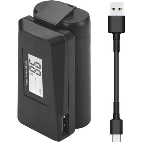 YX for DJI Mavic Mini QC3.0 Fast Charger Battery USB Charging ,With TYPE C Cable ,LED charger For Mavic Mini Drone Accessories