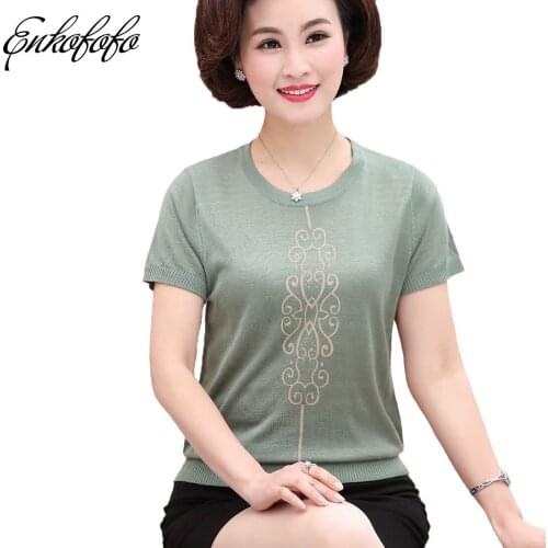 Женские шелковые футболки Enkofofo China At AliExpress