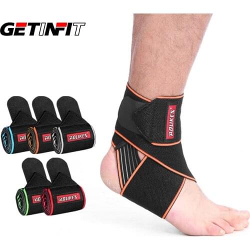 Getinfit Compression Ankle Protectors Anti Sprain Outdoor Basketball Ankle Brace Supports Straps Bandage Wrap Foot Sport Safety
