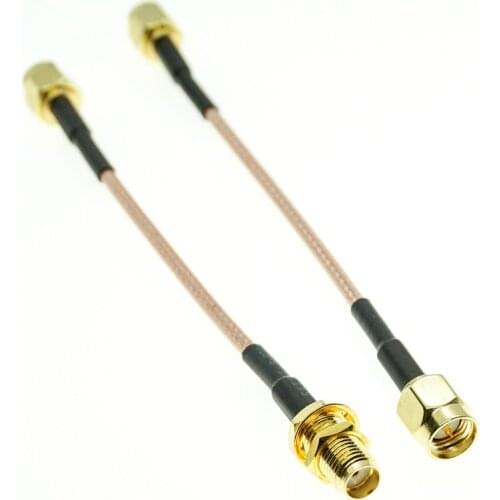 RG316 RG174 Cable SMA Male To SMA Male Female Nut Bulkhead Extension Coax Jumper Pigtail