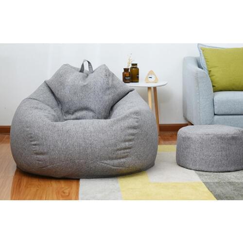 Large Small Lazy BeanBag Sofas Cover Chairs without Filler Linen Cloth Lounger Seat Bean Bag Pouf Puff Couch Tatami Living Room