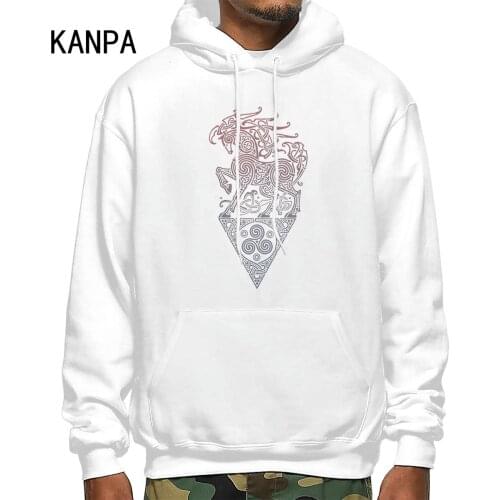 Fashion Mens Viking God hoodies 3D printed Tattoo Sweatshirt Hoodie Harajuku Autumn Streetwear Unisex Casual Tracksuit white xxl